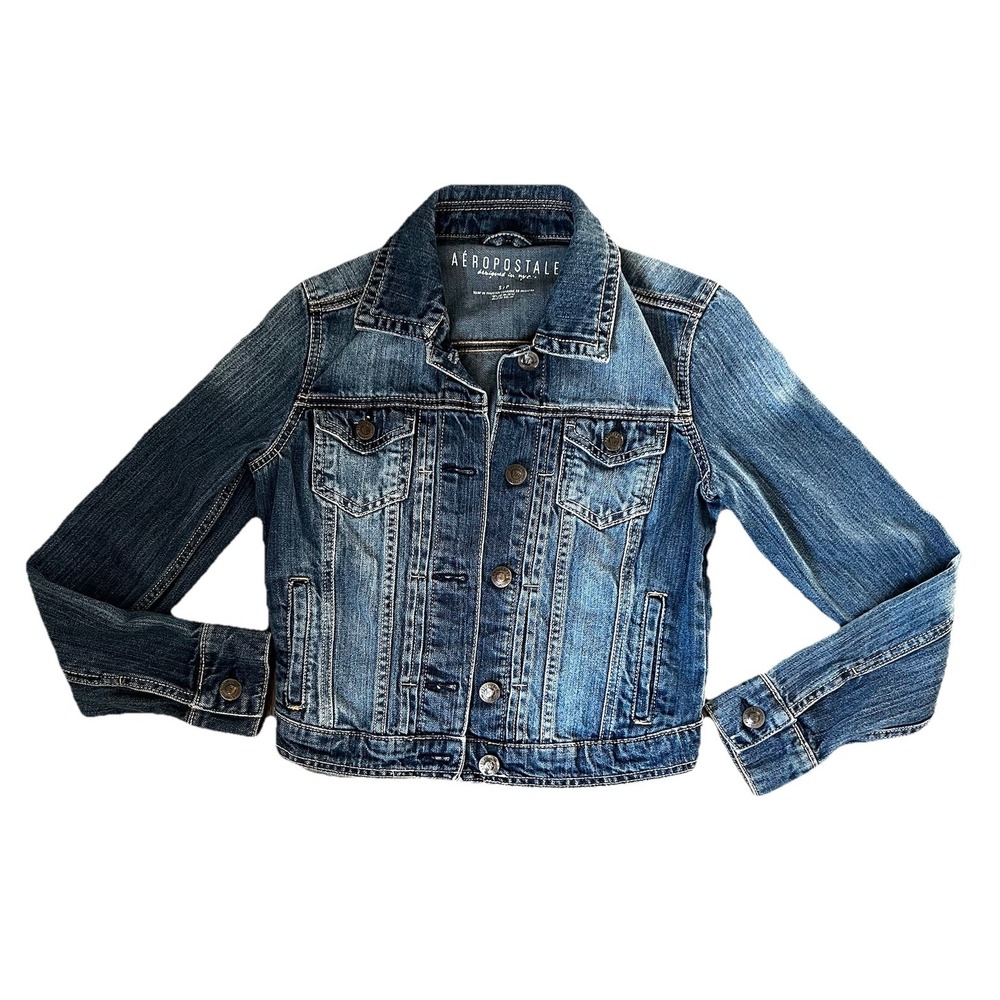 Aeropostale Jean jacket Small Women's Denim‎ Medium Wash Y2K